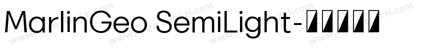MarlinGeo SemiLight字体转换